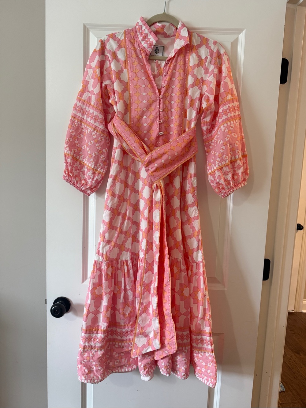Euc Sue Sartor Flounce Dress Sz S